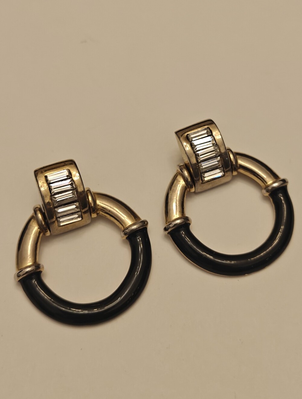 Vintage Door Knocker Earrings 80s